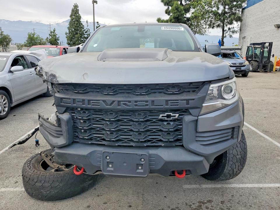 2021 Chevrolet Colorado VIN 1GCPTEE18M1130810 COPART salvage auction — FRONT END, Ca - Salvage Certificate, sold $10,100 on 2026-07-28 (photo 5)