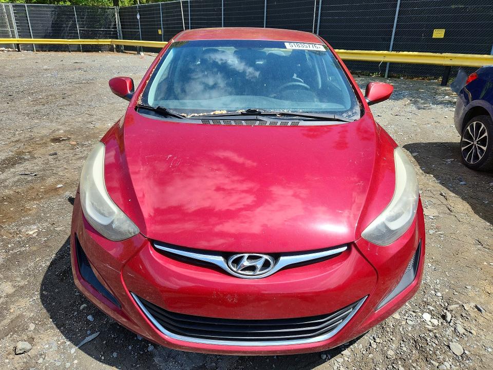 2016 Hyundai VIN 5NPDH4AE1GH750810 COPART salvage auction — VANDALISM, Md - Cert Of Salvage > 75% Damage, sold $825 on 2026-07-02 (photo 5)