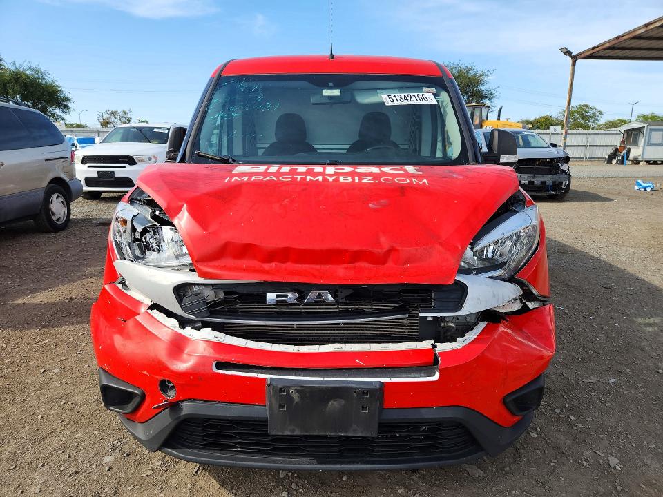 2022 Ram Promaster city VIN ZFBHRFAB4N6Y22299 COPART salvage auction — FRONT END, Ca - Salvage Certificate, sold $4,000 on 2026-07-29 (photo 5)