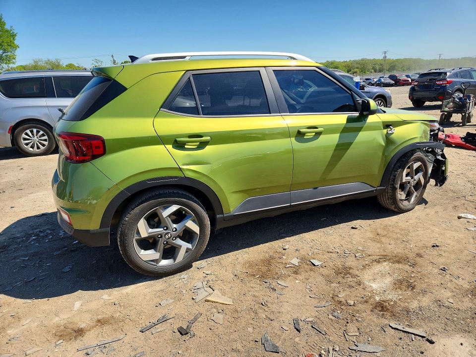 2022 Hyundai Venue VIN KMHRC8A32NU154159 COPART salvage auction — FRONT END, Md - Cert Of Salvage > 75% Damage, sold $1,900 on 2026-07-23 (photo 3)