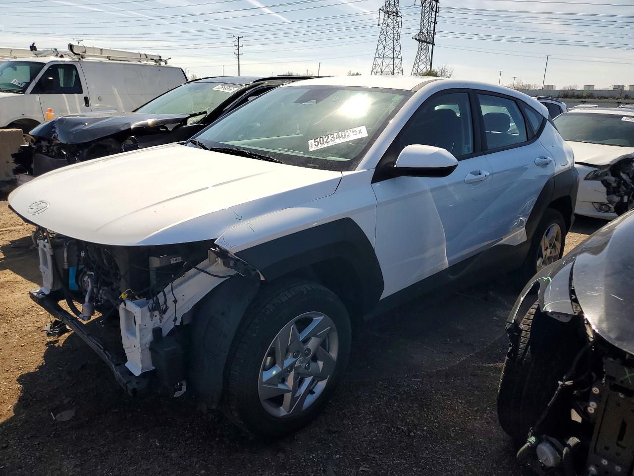2025 Hyundai Kona VIN KM8HACAB4SU195447 COPART salvage auction — Front End, IL - SALVAGE CERTIFICATE, sold $5,900 on 2026-07-02 (photo 1)