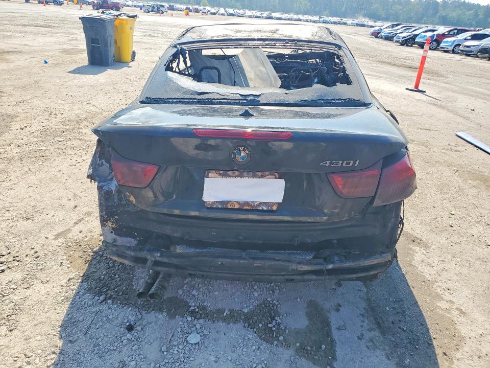 2017 BMW 4 series VIN WBA4U7C5XH5D43063 COPART salvage auction — Burn Interior, Sc - Non-Reb & Rem Salvage Title, sold $250 on 2026-08-03 (photo 6)