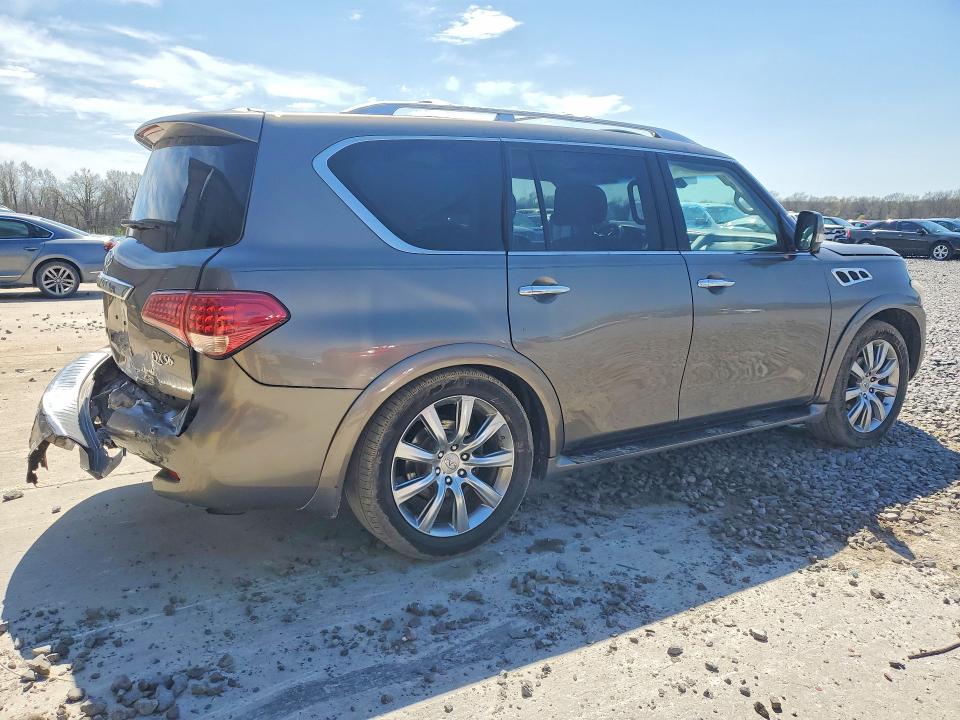2013 Infiniti Qx56 VIN JN8AZ2NEXD9042496 COPART salvage auction — FRONT END, Mo - Salvage Certificate Of Title, sold $1,300 on 2026-07-28 (photo 3)