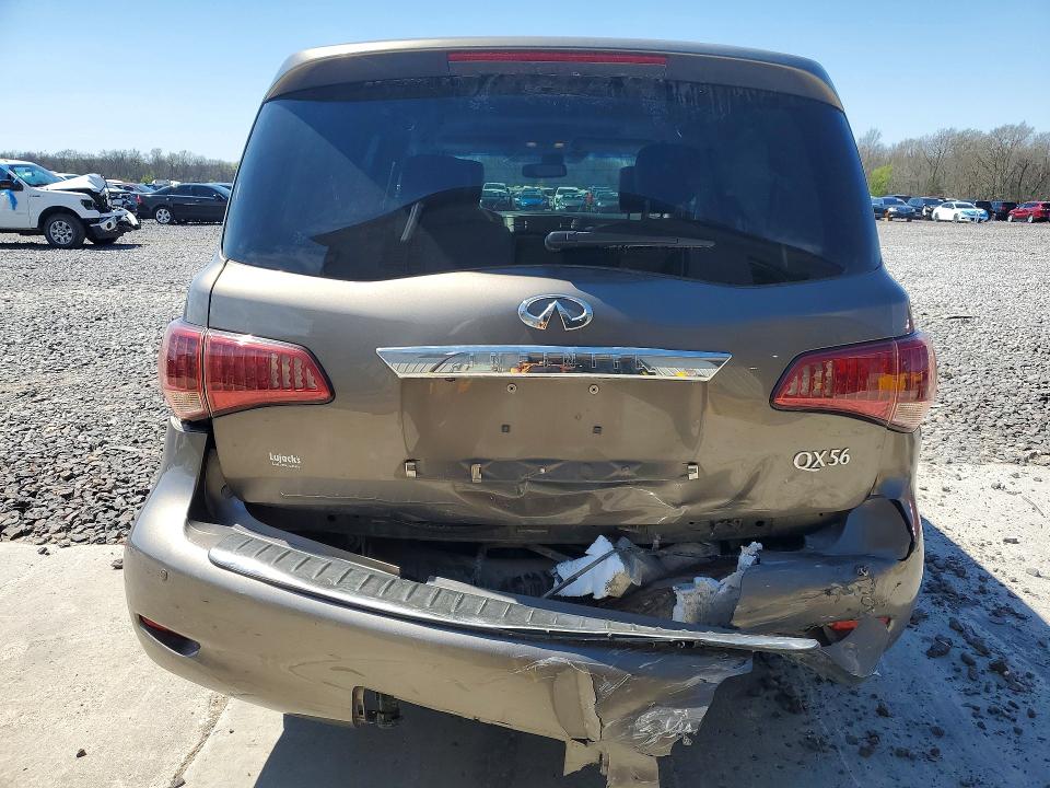 2013 Infiniti Qx56 VIN JN8AZ2NEXD9042496 COPART salvage auction — FRONT END, Mo - Salvage Certificate Of Title, sold $1,300 on 2026-07-28 (photo 6)