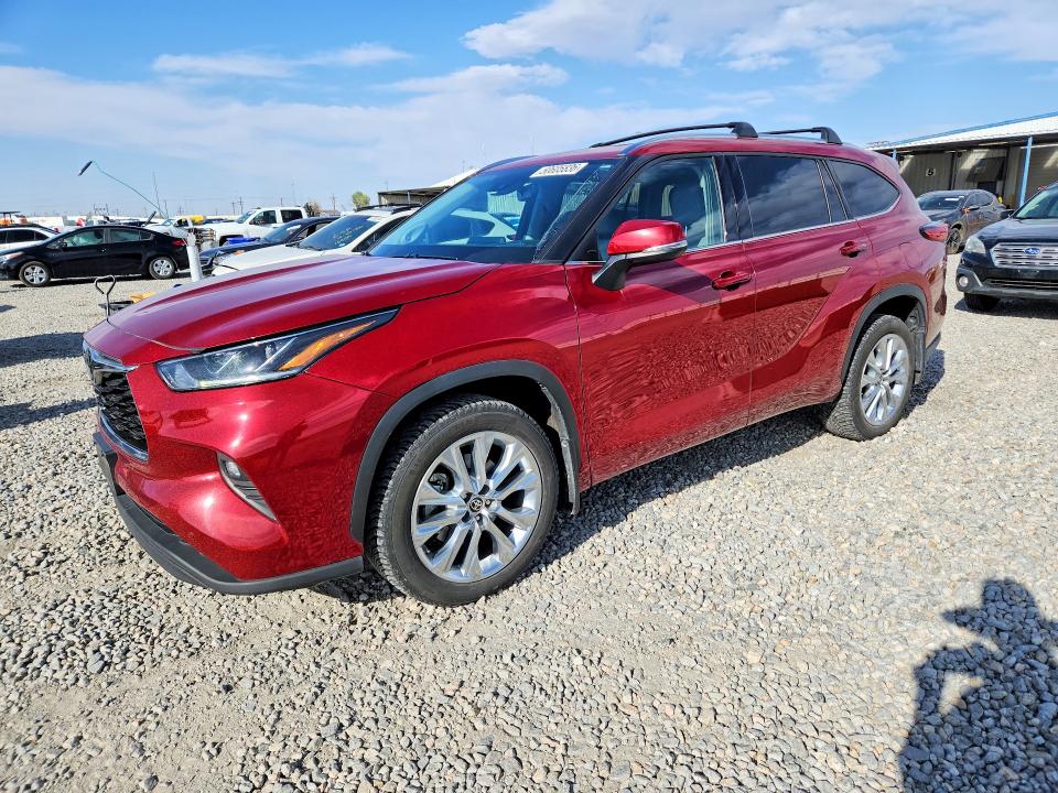 2022 Toyota Highlander VIN 5TDDZRBH9NS577290 COPART salvage auction — FRONT END, Wy - Dis/Dlr/Exp Only Salvage Title, sold $550 on 2026-07-30 (photo 1)