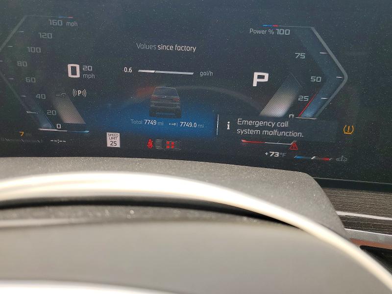 2025 BMW X7 VIN 5UX33EM02S9X33188 COPART salvage auction — REPLACED VIN, Nj - Cert Of Title-Salvage, sold $27,000 on 2026-08-31 (photo 9)
