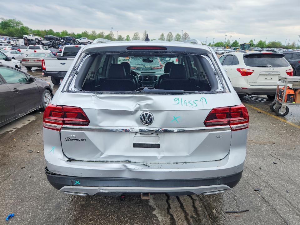 2018 Volkswagen Atlas VIN 1V2CR2CA2JC574861 COPART salvage auction — REAR END, Mo - Salvage Certificate Of Title, sold $5,700 on 2026-07-10 (photo 6)