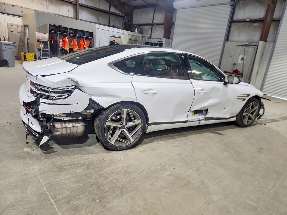 2023 Genesis G80 VIN KMTGA4SC9PU156875 COPART salvage auction — FRONT END, MA, sold $10,300 on 2026-08-12 (photo 3)