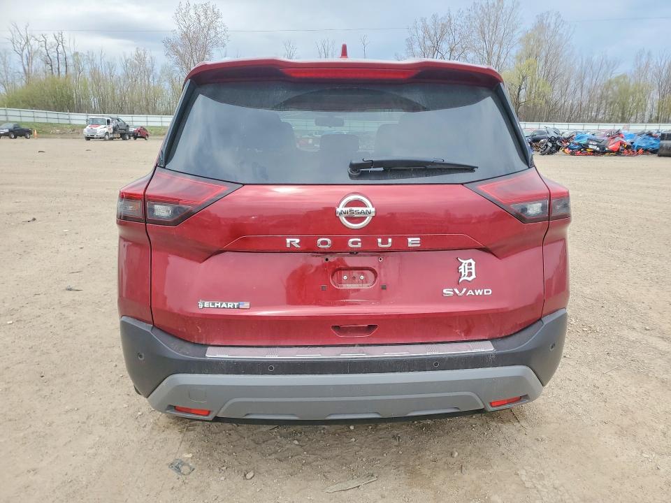 2021 Nissan Rogue VIN JN8AT3BB9MW222281 COPART salvage auction — FRONT END, Mi - Scrap Certificate Of Title, sold $4,900 on 2026-07-22 (photo 6)