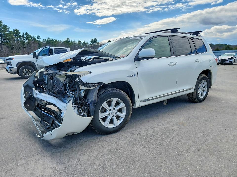 2011 Toyota Highlander hybrid VIN JTEBC3EH3B2001713 COPART salvage auction — FRONT END, Me - Cert Of Title-Salvage Collisio, sold $1,300 on 2026-07-15 (photo 1)