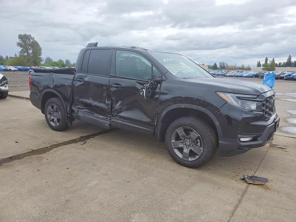 2025 Honda Ridgeline VIN 5FPYK3F60SB012445 COPART salvage auction — SIDE, Or - Salvage Title Certificate, sold $8,300 on 2026-07-06 (photo 4)