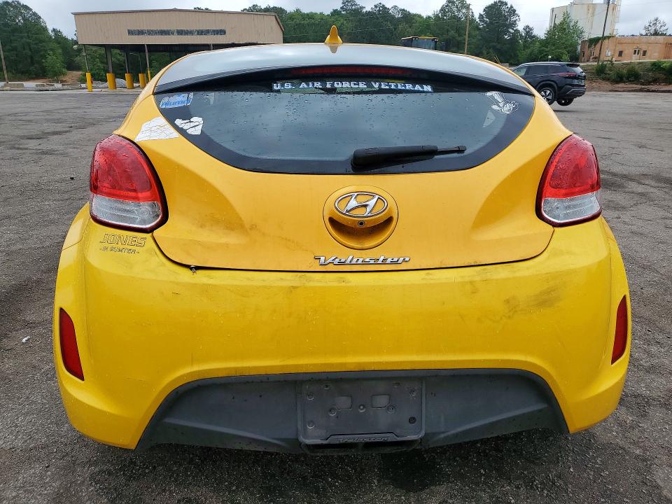 2016 Hyundai Veloster VIN KMHTC6ADXGU275334 COPART salvage auction — ENGINE BURN, Sc - Cert Of Title-Salvage Fire, sold $200 on 2026-07-31 (photo 6)
