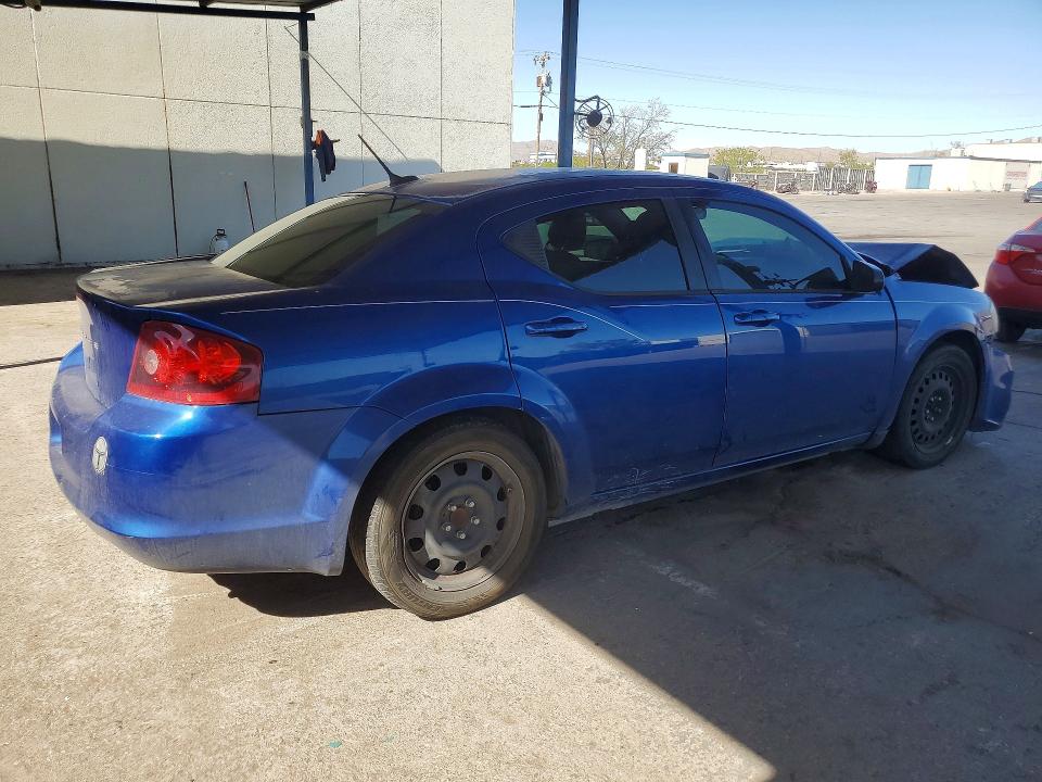 2014 Dodge Avenger VIN 1C3CDZAB7EN201186 COPART salvage auction — FRONT END, Nm - Cert Of Title-Salvage, sold $575 on 2026-07-10 (photo 3)