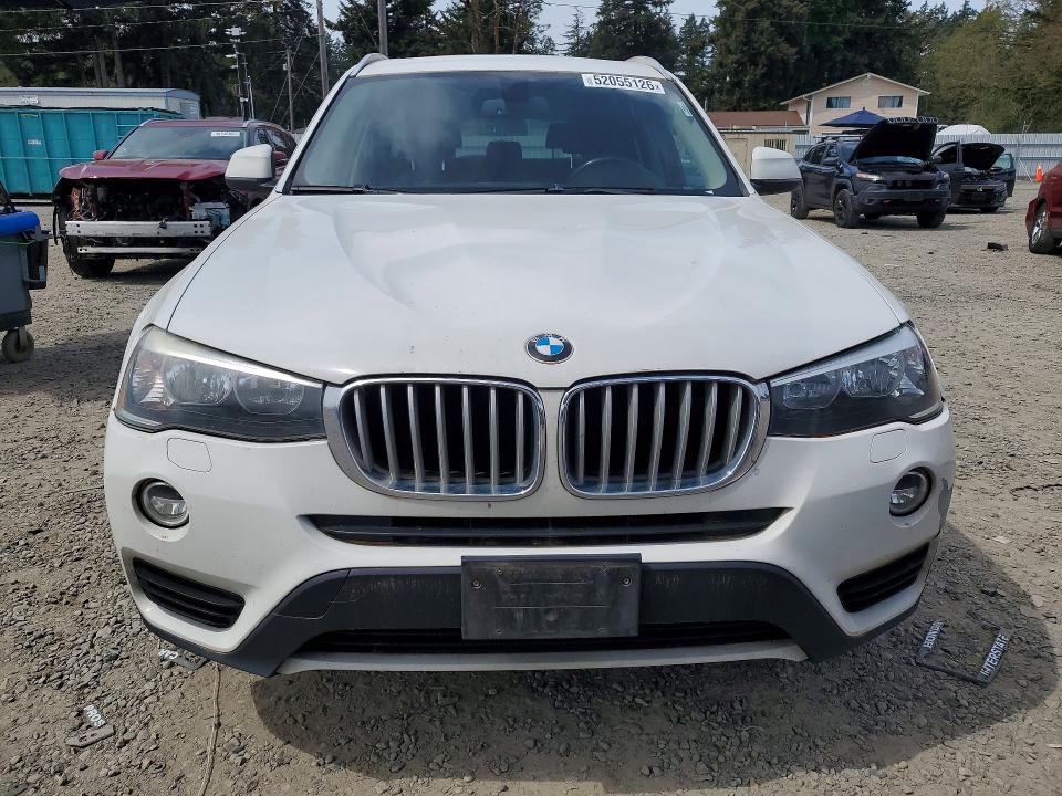 2017 BMW X3 VIN 5UXWZ7C57H0T44077 COPART salvage auction — REAR END, Ca - Dis/Dlr/Exp Only Clean Title (P), sold $875 on 2026-07-07 (photo 5)