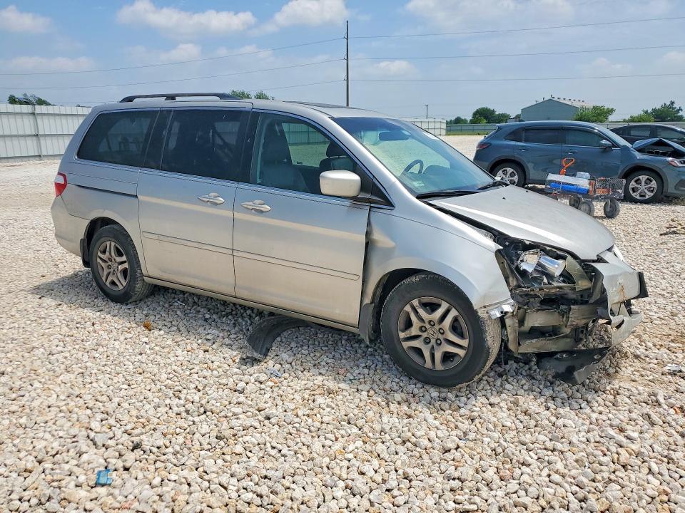 2007 Honda Odyssey VIN 5FNRL38647B438928 COPART salvage auction — FRONT END, Tx - Salvage Vehicle Title, sold $375 on 2026-07-02 (photo 4)