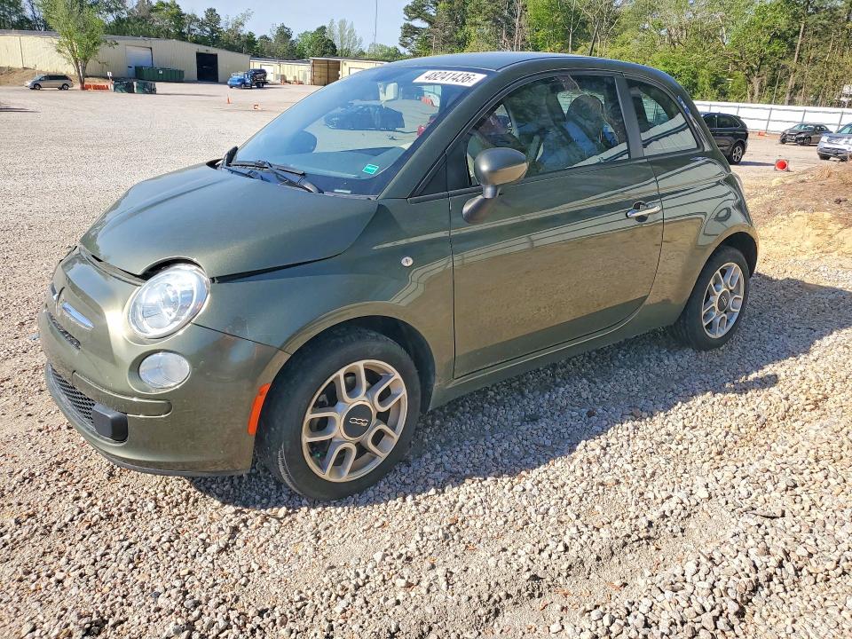 2012 Fiat 500 VIN 3C3CFFAR7CT366626 COPART salvage auction — FRONT END, Nc - Salvage Certificate Of Title, sold $650 on 2026-07-31 (photo 1)