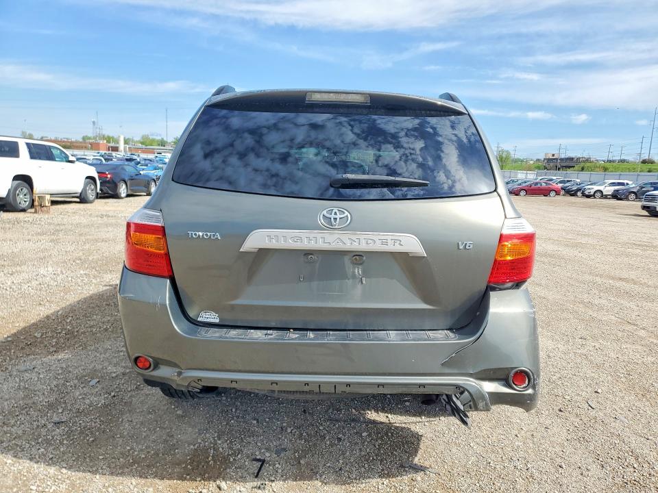 2008 Toyota Highlander VIN JTEDS41A082027947 COPART salvage auction — REAR END, Ia - Cert Of Title-Salvage Title, sold $1,000 on 2026-07-15 (photo 6)