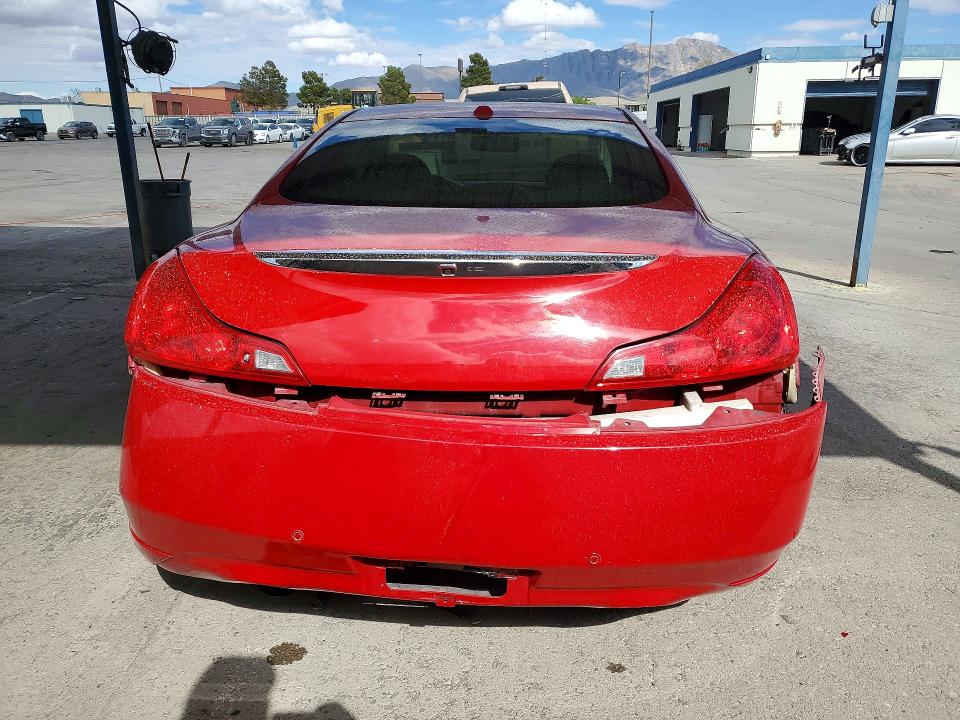 2012 Infiniti G37 VIN JN1CV6EK7CM423783 COPART salvage auction — REAR END, Tx - Salvage Vehicle Title, sold $125 on 2026-07-31 (photo 6)