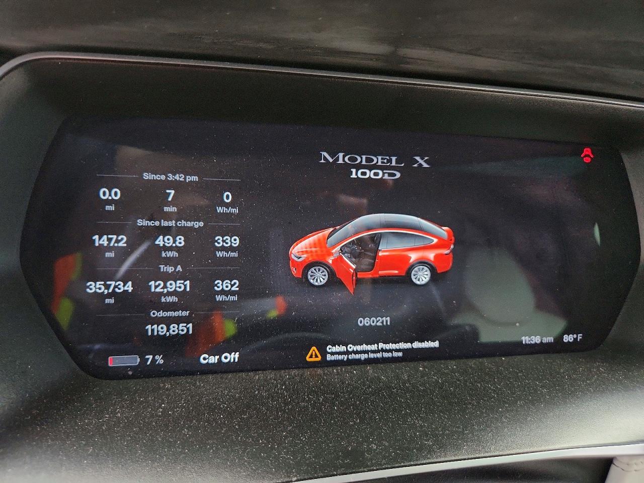 2017 Tesla Model X VIN 5YJXCDE28HF060211 COPART salvage auction — Hail, TX - CERTIFICATE OF TITLE, sold $12,100 on 2026-07-09 (photo 9)