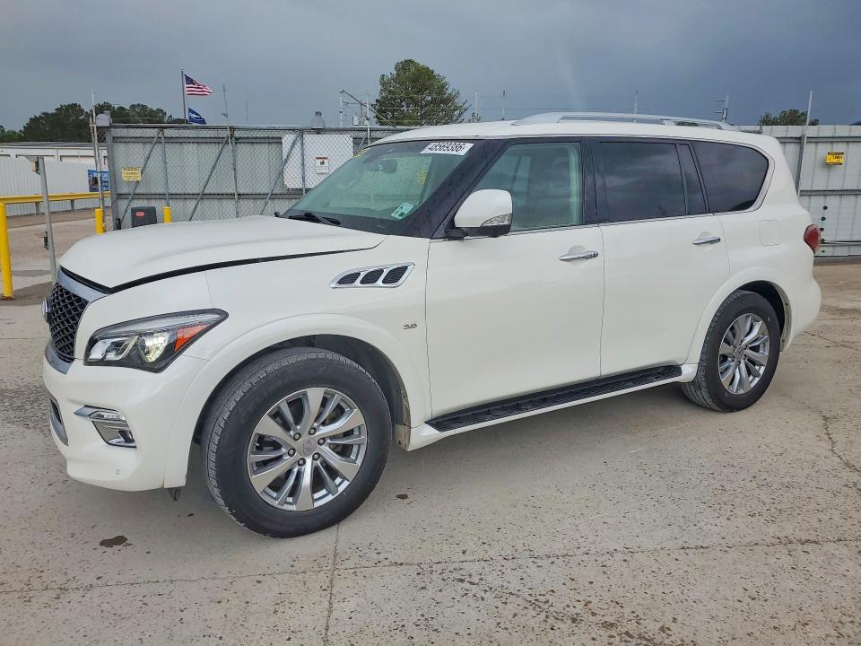 2017 Infiniti Qx80 VIN JN8AZ2NF6H9640843 COPART salvage auction — FRONT END, Ms - Cert Of Title-Salvaged, sold $9,100 on 2026-07-10 (photo 1)