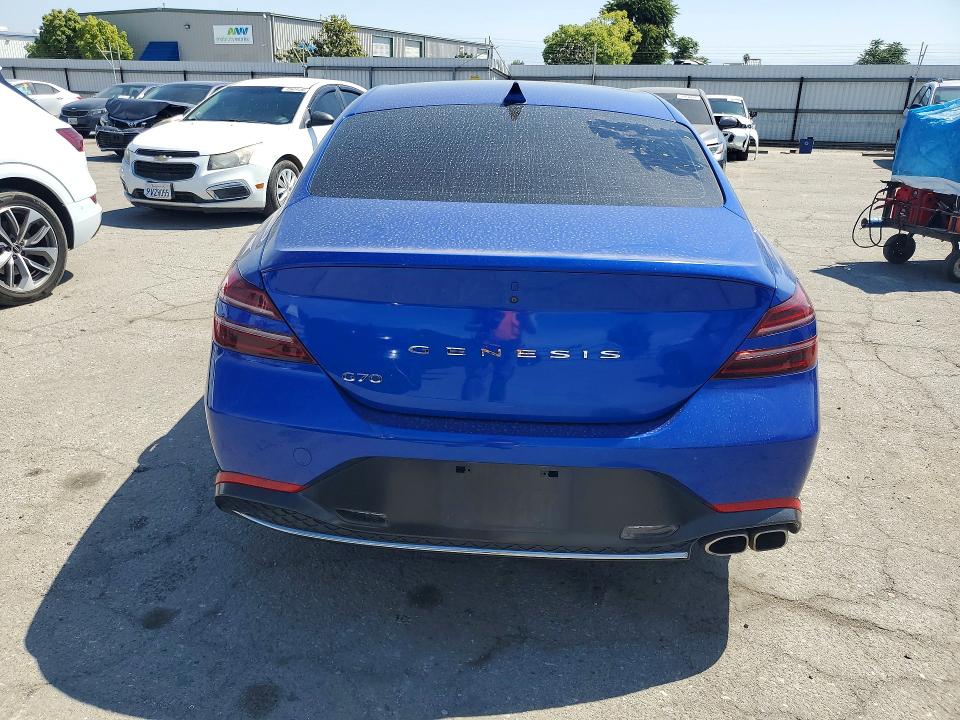 2022 Genesis G70 VIN KMTG34TA2NU094577 COPART salvage auction — FRONT END, Ca - Salvage Certificate, sold $4,600 on 2026-07-10 (photo 6)