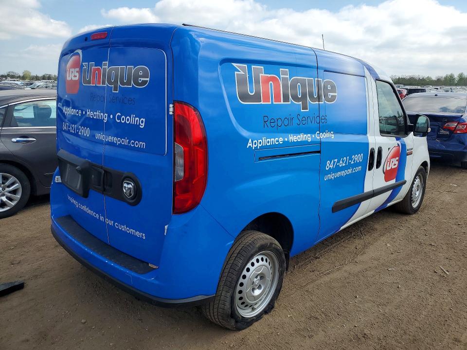 2022 Ram Promaster city VIN ZFBHRFAB0N6X39257 COPART salvage auction — SIDE, Il - Salvage Certificate, sold $300 on 2026-07-29 (photo 3)
