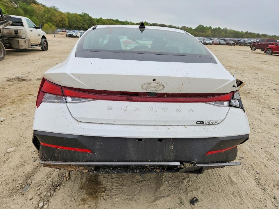 2025 Hyundai Elantra VIN KMHLL4DG0SU956962 COPART salvage auction — ROLLOVER, MD - CERT OF SALVAGE > 75% DAMAGE, sold $2,100 on 2026-07-28 (photo 6)