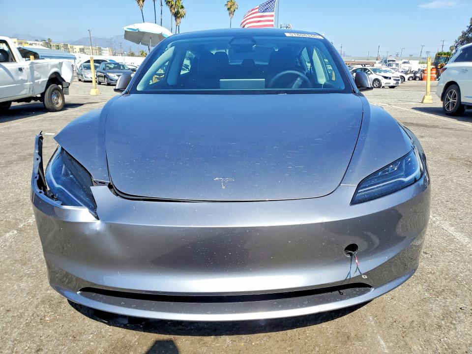 2025 Tesla Model 3 VIN 5YJ3E1EA1SF936218 COPART salvage auction — FRONT END, Ca - Salvage Certificate, sold $7,300 on 2026-07-28 (photo 5)