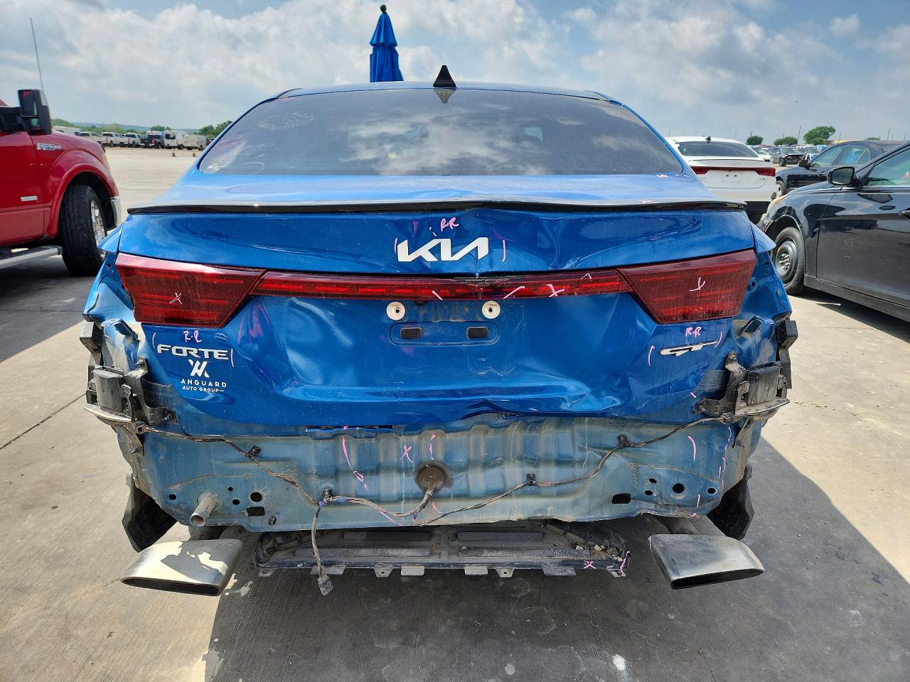 2023 Kia Forte VIN 3KPF44AC6PE526178 COPART salvage auction — Rear End, TX - SALVAGE VEHICLE TITLE, sold $3,050 on 2026-07-09 (photo 6)