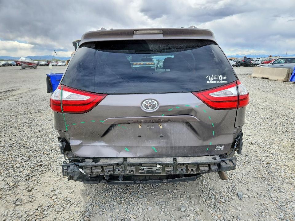2017 Toyota Sienna VIN 5TDDZ3DC8HS170841 COPART salvage auction — REAR END, CO - PUBLIC - SALVAGE TITLE (P), sold $6,200 on 2026-07-07 (photo 6)
