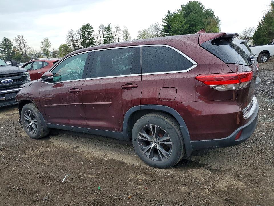 2019 Toyota Highlander VIN 5TDBZRFH1KS736090 COPART salvage auction — FRONT END, Md - Cert Of Salvage > 75% Damage, sold $4,800 on 2026-07-27 (photo 2)