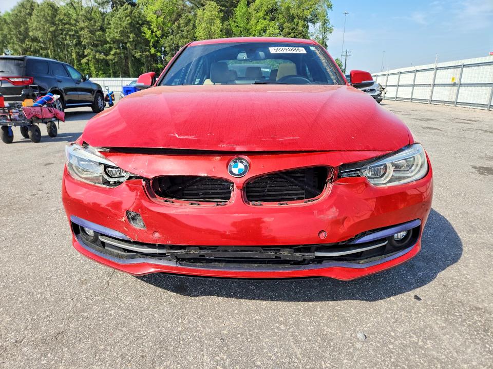 2017 BMW 3er VIN WBA8B9C57HK675835 COPART salvage auction — FRONT END, Nc - Salvage Certificate Of Title, sold $3,500 on 2026-07-02 (photo 5)