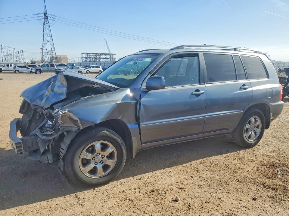 2007 Toyota Highlander VIN JTEDP21AX70129952 COPART salvage auction — FRONT END, CA - SALVAGE CERTIFICATE, sold $500 on 2026-07-20 (photo 1)