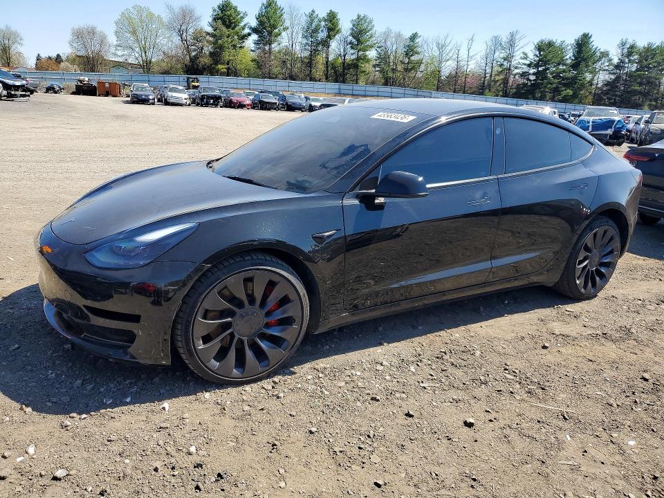2023 Tesla VIN 5YJ3E1EC8PF701565 COPART salvage auction — FRONT END, Md - Cert Of Salvage > 75% Damage, sold $13,100 on 2026-07-06 (photo 1)