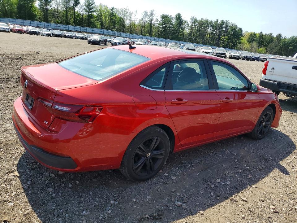 2024 Volkswagen Jetta VIN 3VW7M7BU3RM031729 COPART salvage auction — FRONT END, Md - Cert Of Salvage > 75% Damage, sold $3,050 on 2026-07-27 (photo 3)