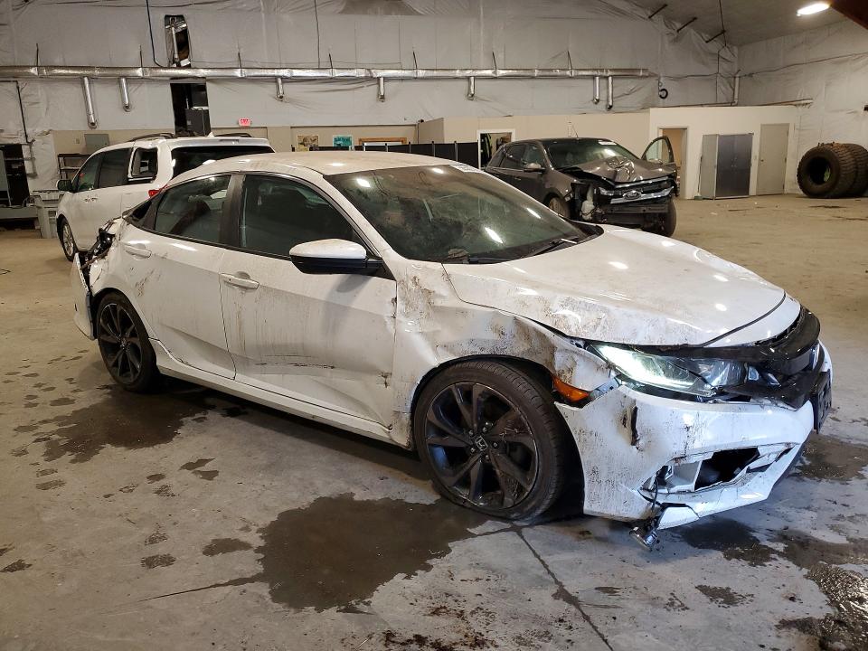 2020 Honda Civic VIN 2HGFC2F8XLH506401 COPART salvage auction — REAR END, ID - SALVAGE CERTIFICATE OF TITLE, sold $725 on 2026-08-24 (photo 4)