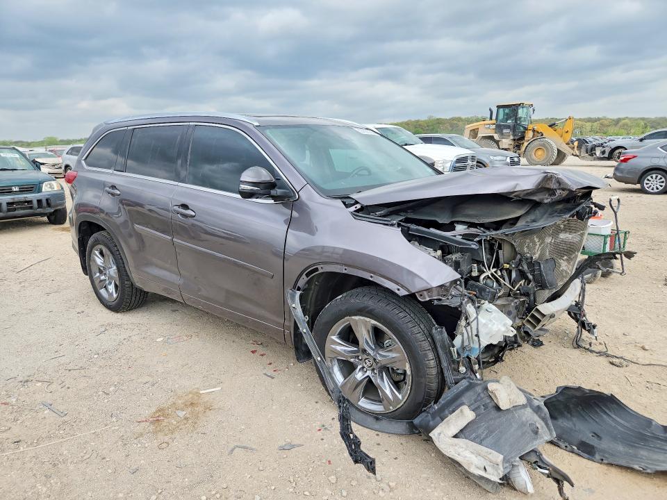 2019 Toyota Highlander VIN 5TDDZRFH4KS959930 COPART salvage auction — FRONT END, Mo - Salvage Certificate Of Title, sold $6,900 on 2026-07-07 (photo 4)