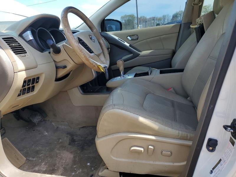 2012 Nissan Murano VIN JN8AZ1MW9CW219091 COPART salvage auction — FRONT END, Pa - Certificate Of Salvage, sold $875 on 2026-07-27 (photo 7)