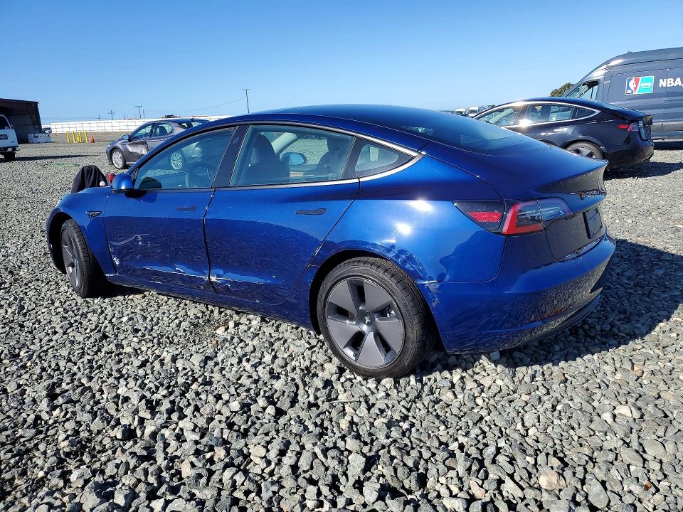 2022 Tesla VIN 5YJ3E1EB5NF297919 COPART salvage auction — SIDE, Ca - Salvage Certificate, sold $10,100 on 2026-07-09 (photo 2)