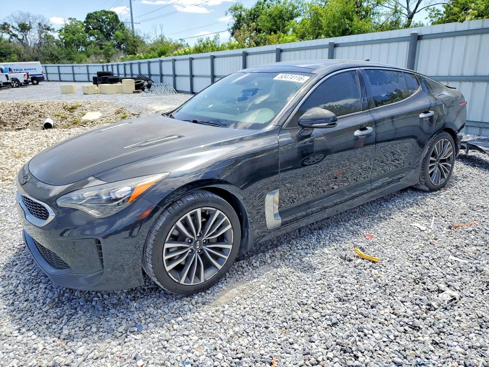 2018 Kia Stinger VIN KNAE25LA5J6017504 COPART salvage auction — REAR END, Fl - Cert Of Title Slvg Rebuildable, sold $2,250 on 2026-07-10 (photo 1)