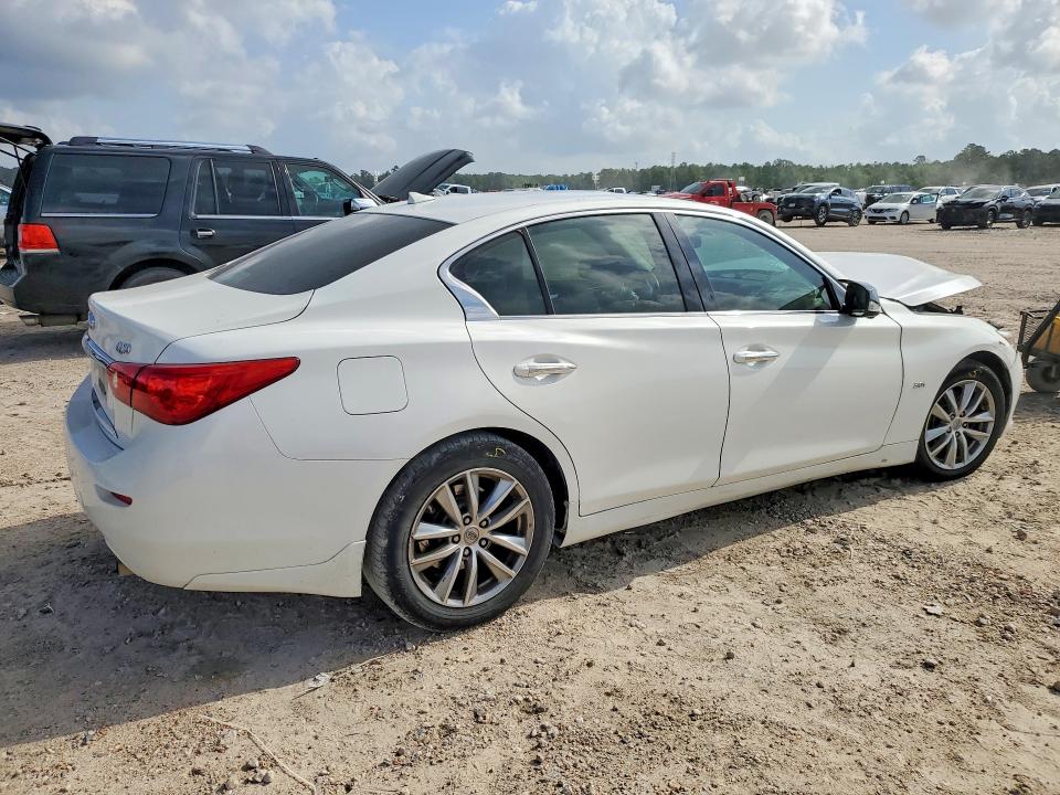 2014 Infiniti Q50 VIN JN1BV7AR2EM695486 COPART salvage auction — FRONT END, Tx - Salvage Vehicle Title, sold $1,400 on 2026-07-10 (photo 3)