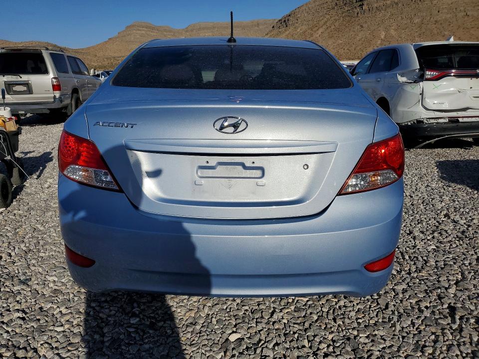 2012 Hyundai Accent VIN KMHCU4AE6CU075829 COPART salvage auction — FRONT END, Nv - Salvage Title, sold $850 on 2026-07-06 (photo 6)