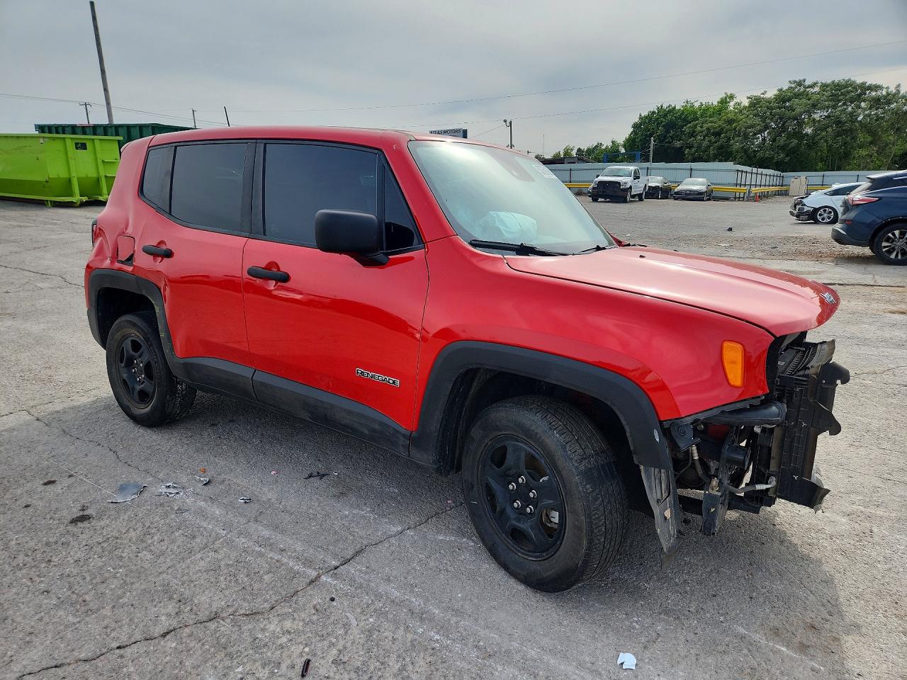 2021 Jeep Renegade VIN ZACNJDAB2MPN28100 COPART salvage auction — Front End, OK - CERT OF TITLE-SALVAGE, sold $550 on 2026-07-09 (photo 4)
