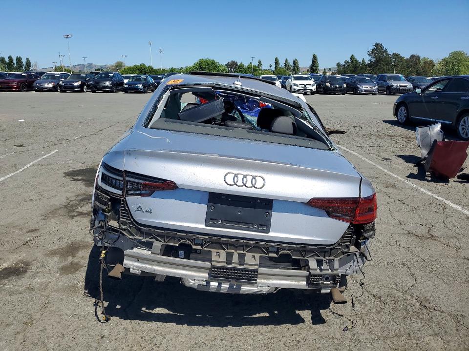 2019 Audi A4 VIN WAUGMAF49KN016526 COPART salvage auction — ROLLOVER, Ca - Salvage Certificate, sold $175 on 2026-07-24 (photo 6)