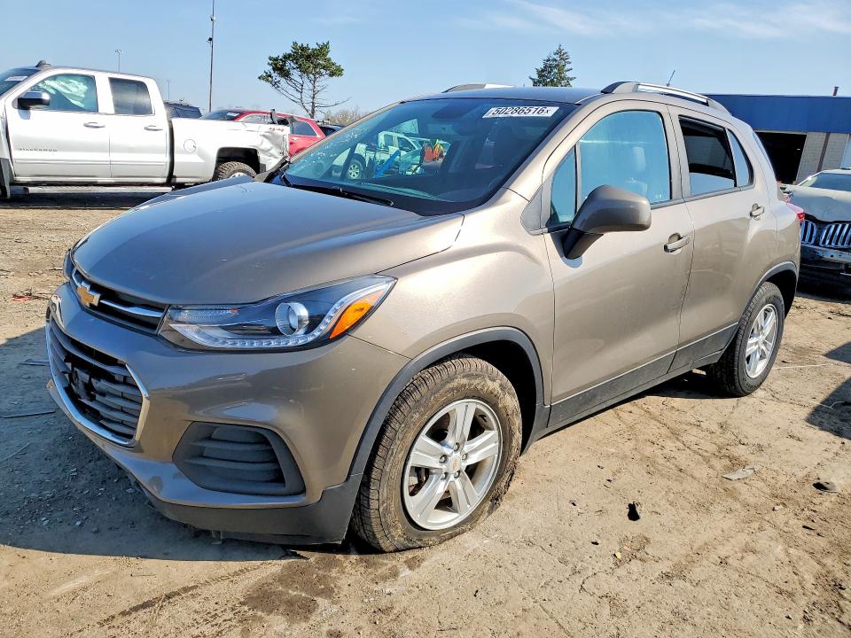 2021 Chevrolet Trax VIN KL7CJLSB5MB329844 COPART salvage auction — FRONT END, Mi - Scrap Certificate Of Title, sold $1,850 on 2026-07-10 (photo 1)