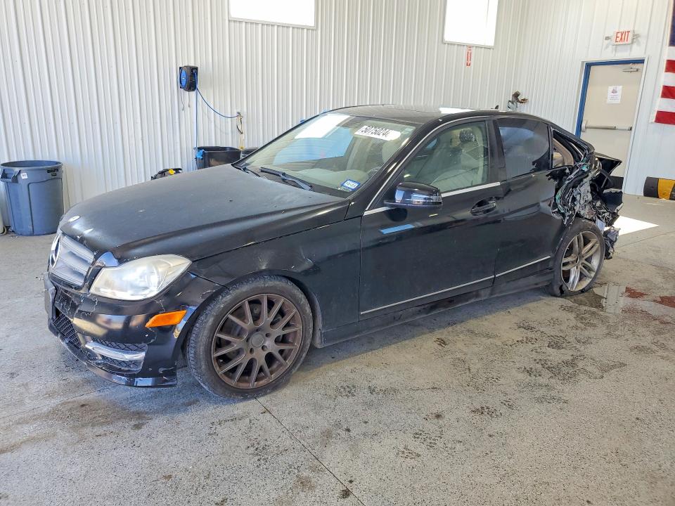 2012 Mercedes-benz C-klasse VIN WDDGF4HB0CR234736 COPART salvage auction — REAR END, Tx - Salvage Vehicle Title, sold $175 on 2026-07-31 (photo 1)