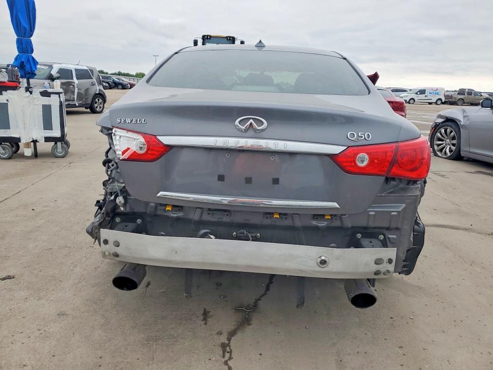 2016 Infiniti Q50 VIN JN1EV7AP7GM305528 COPART salvage auction — REAR END, Tx - Salvage Vehicle Title, sold $4,050 on 2026-07-09 (photo 6)