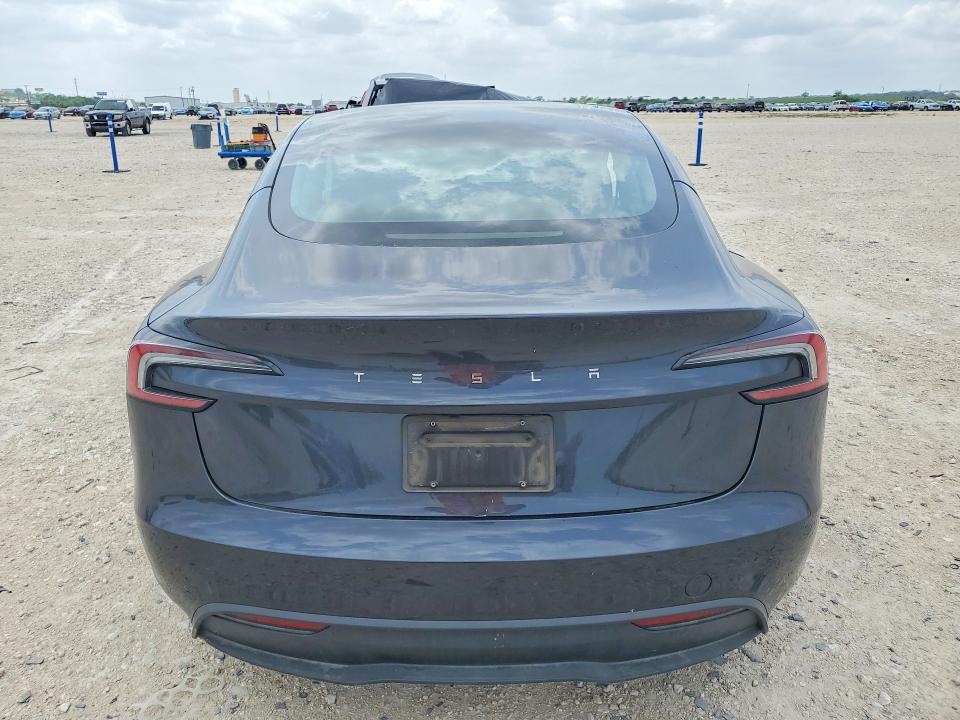 2025 Tesla Model 3 VIN 5YJ3E1EA7SF002242 COPART salvage auction — FRONT END, Tx - Salvage Vehicle Title, sold $8,400 on 2026-07-09 (photo 6)