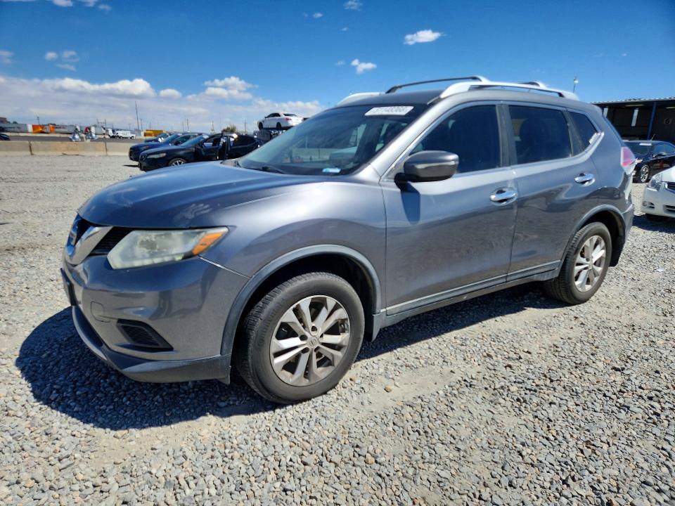 2015 Nissan Rogue VIN KNMAT2MV1FP555374 COPART salvage auction — REAR END, CO - SALVAGE TITLE, sold $1,400 on 2026-07-28 (photo 1)