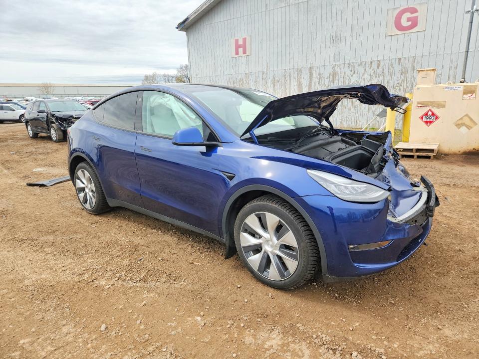 2022 Tesla Model y VIN 7SAYGDEE8NF318776 COPART salvage auction — FRONT END, Mi - Cert Of Title-Salvage Vehicle, sold $7,700 on 2026-07-15 (photo 4)